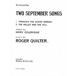 Roger Quilter: Two September Songs Op.18 Nos. 5 And 6 (Low Voice)