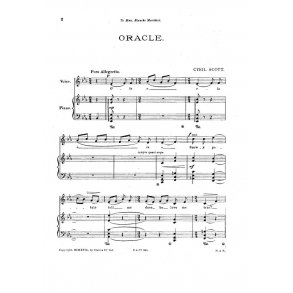 Cyril Scott: Oracle (Songs Of A Strolling Minstrel) - low Voice/Piano (Key-e Flat)