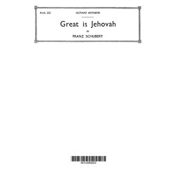 Schubert, F Great Is Jehovah Tenor Solo Ttbb