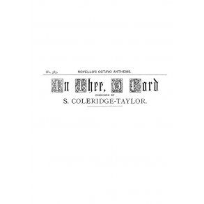 Coleridge-Taylor: In Thee O Lord SATB