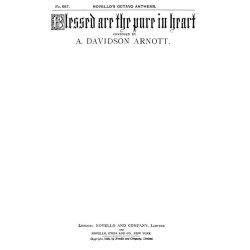 Archibald Davidson Arnott: Blessed Are The Pure In Heart