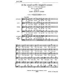 Hewitt Jones At The Round Earths Imagin'd Corners Satb