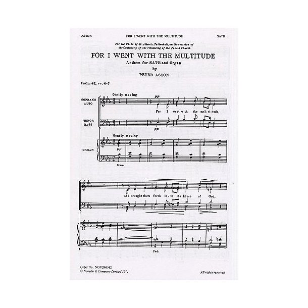 Peter Aston: For I Went With The Multitude