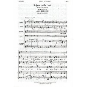 John Redford: Rejoice In The Lord (In B Flat)