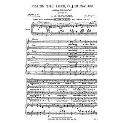 John Henry Maunder: Praise The Lord, O Jerusalem (SATB)