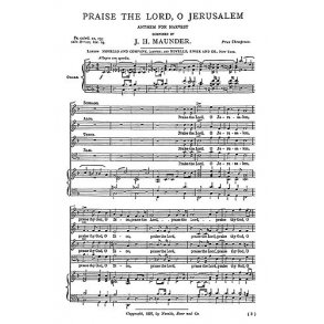 John Henry Maunder: Praise The Lord, O Jerusalem (SATB)