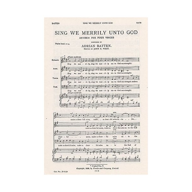 Adrian Batten: Sing We Merrily Unto God