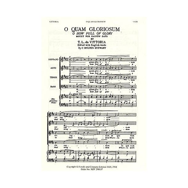 Victoria: O Quam Gloriosum