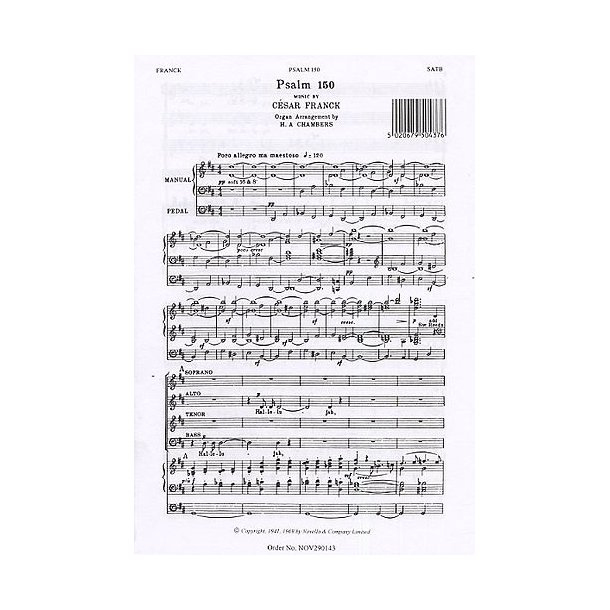 Cesar Franck: Psalm 150 (O Praise God In His Holiness)