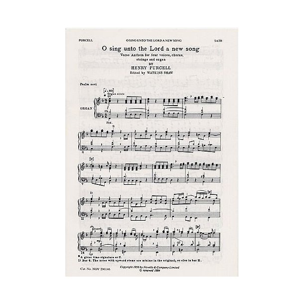 Henry Purcell: O Sing Unto The Lord