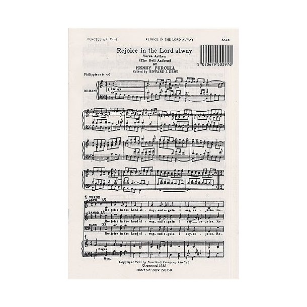 Henry Purcell: Rejoice In The Lord Alway (Complete)