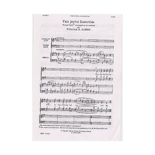 William H. Harris: This Joyful Eastertide