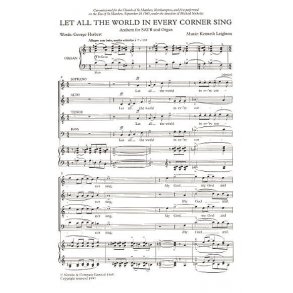 Kenneth Leighton: Let All The World In Every Corner Sing