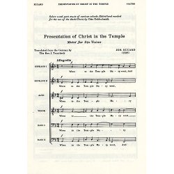 John Eccard: Presentation Of Christ In The Temple (SSATBB)