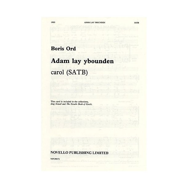 Boris Ord: Adam Lay Ybounden