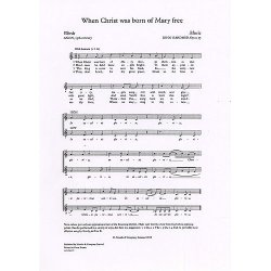 John Gardner: When Christ Was Born Of Mary Free