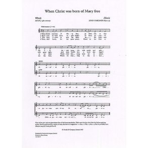 John Gardner: When Christ Was Born Of Mary Free