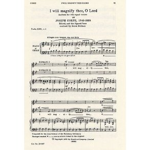 Joseph Corfe: I Will Magnify Thee, O Lord
