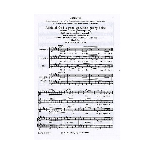 Gordon Reynolds: Alleluia! God Is Gone Up With A Merry Noise