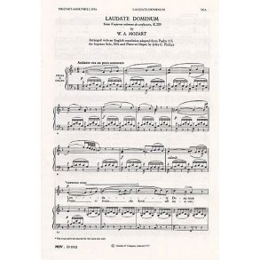 Wolfgang Amadeus Mozart: Laudate Dominum (SSSA)