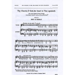 Eric Thiman: Thy Church, O God, Her Heart To Thee Upraiseth