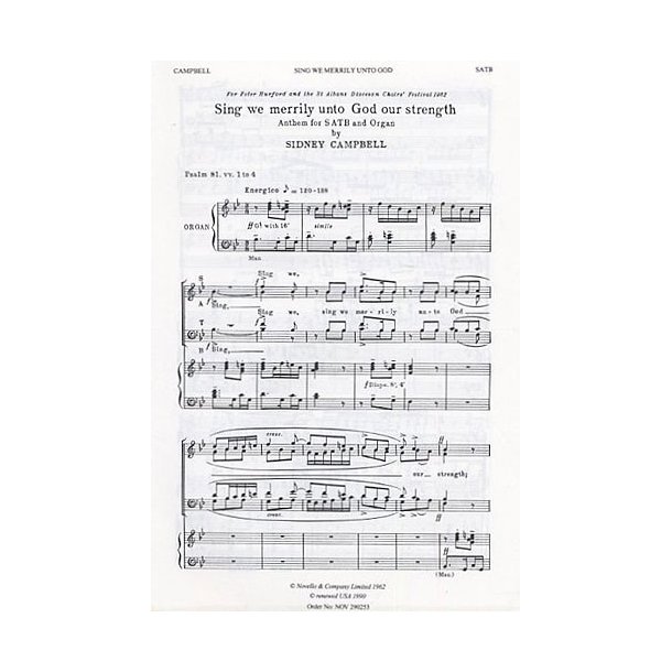 Sidney Campbell: Sing We Merrily Unto God