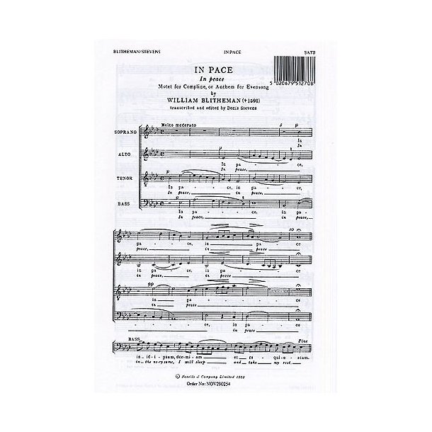 William Blitheman: In Pace (Latin/English)