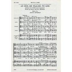 David Newbold: An Ode, Or Psalme, To God