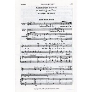 Herbert Sumsion: Communion Service In F