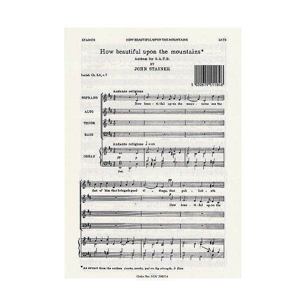 John Stainer: How Beautiful Upon The Mountains