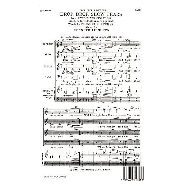 Kenneth Leighton: Drop, Drop, Slow Tears