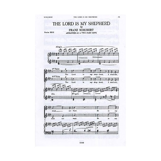 Franz Schubert: The Lord Is My Shepherd For SS