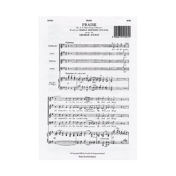 George Dyson: Praise No.1