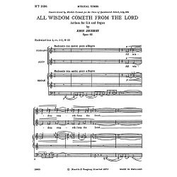 Joubert: All Wisdom Cometh From The Lord for SA Chorus