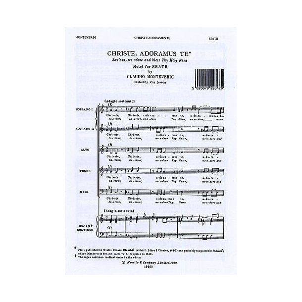 Claudio Monteverdi: Christe Adoramus