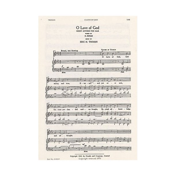 Eric Thiman: O Love Of God