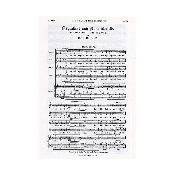 John Ireland: Magnificat And Nunc Dimittis In F
