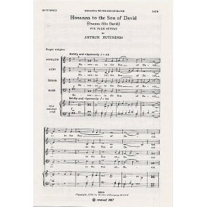 Arthur Hutchings: Hosanna To The Son Of David