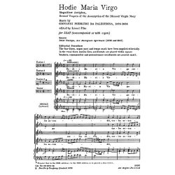 Palestrina: Hodie Maria Virgo for SSAT Chorus