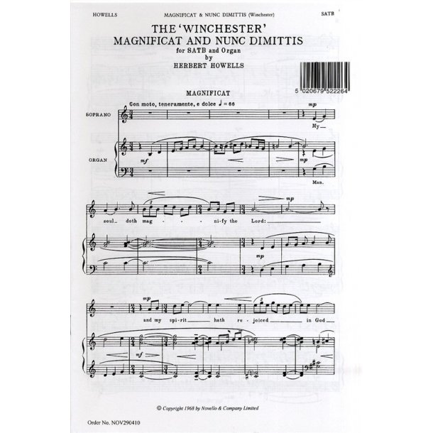 Herbert Howells: Magnificat And Nunc Dimittis (Winchester)