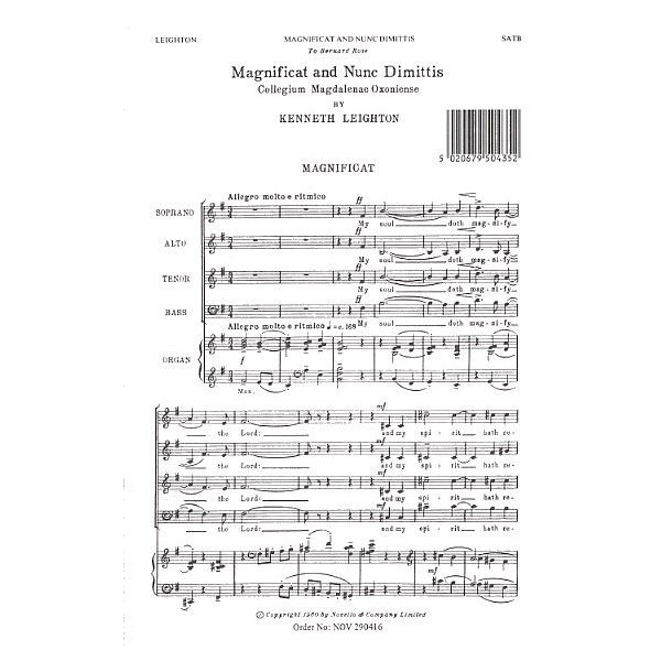 Kenneth Leighton: Magnificat And Nunc Dimittis (Magdalen Service)