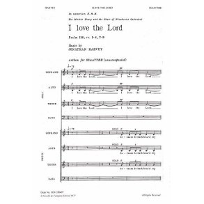 Jonathan Harvey: I Love The Lord