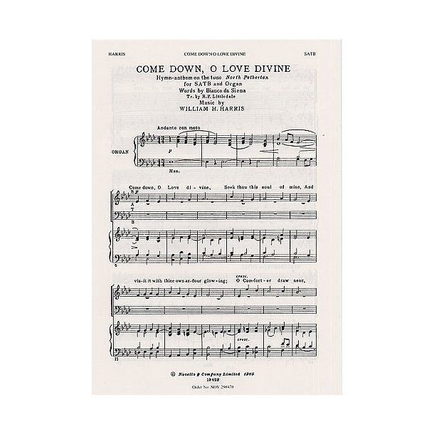 William H. Harris: Come Down, O Love Divine