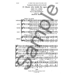 Martin Shaw: O Christ Who Hold The Open Gate for SATB Chorus with Organ acc.