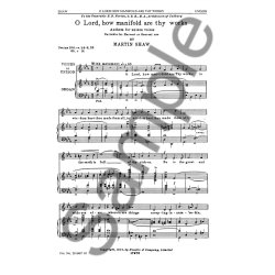 Martin Shaw: O Lord, How Manifold Are Thy Works for Unison Voices