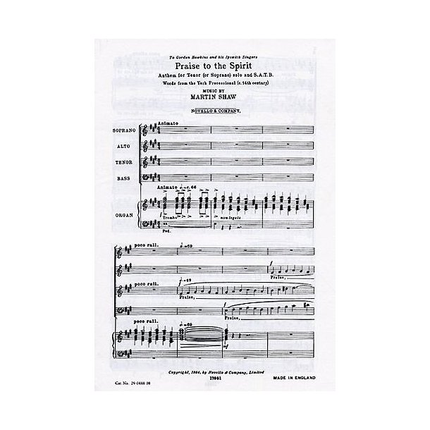 Martin Shaw: Praise To The Spirit