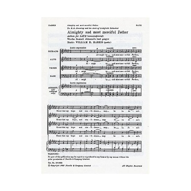 William H. Harris: Almighty And Most Merciful Father