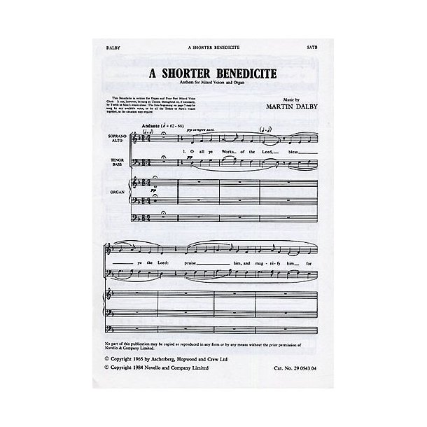Martin Dalby: Shorter Benedicte