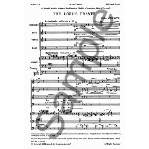 Musgrave: Lord's Prayer for SATB Chorus