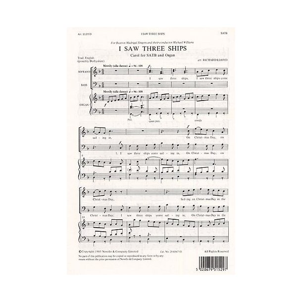 Richard Lloyd: I Saw Three Ships